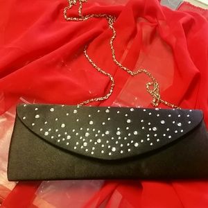 Black sequin clutch